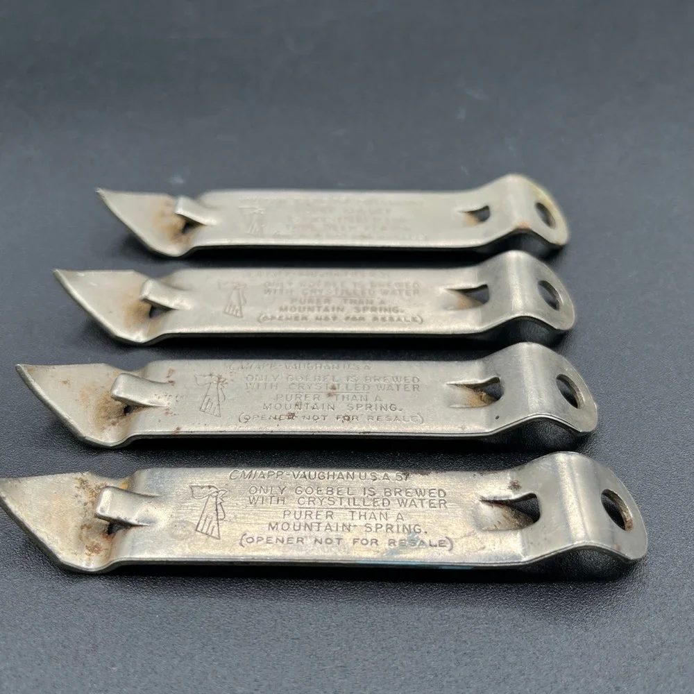 Vtg Lot of‎ 4 Goebel Beer Bottle Openers Vaughan USA Advertising Church Keys